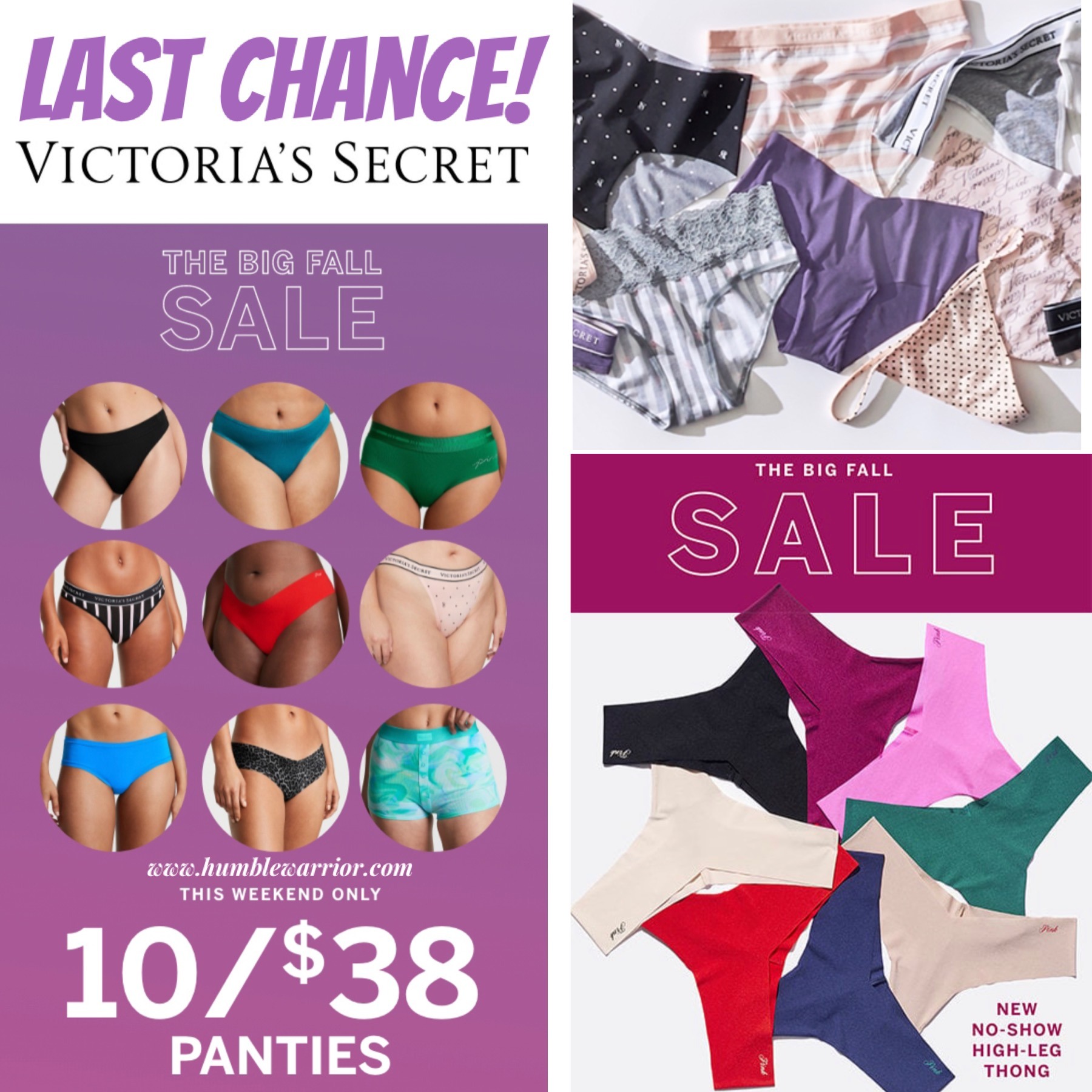 THE BIG FALL SALE AT VS/PINK ENDS SOON! - Home of The Humble Warrior