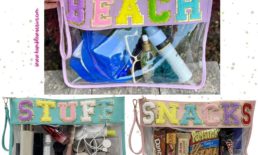 Chenille Letter Clear Bags