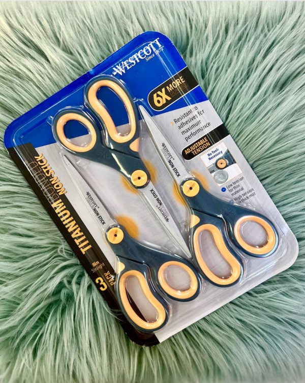 Westcott Titanium Bonded Non-Stick Scissors 3 pack