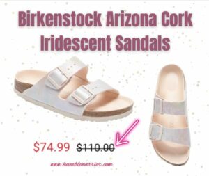 Birkenstock Arizona Cork Iridescent Sandals 09 22 22