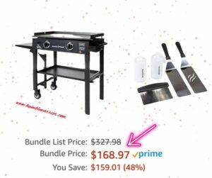 Blackstone 28 inch Outdoor Flat Top Gas Grill Griddle Station comes with the griddle AND the cooking tool set 09 21 22