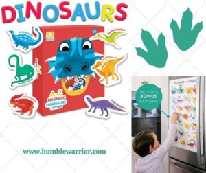 Curious Columbus Dinosaur Magnets - Magnetic Alphabet Letters For Toddler Learning 09 06 22