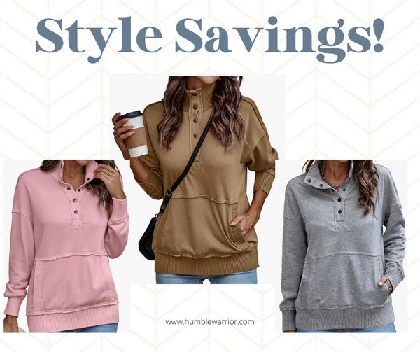 40% Off Sweatshirt w/ Kangaroo Pockets - Home of The Humble Warrior