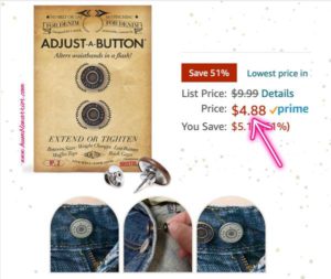 Nippies Adjust-a-Button for Jeans - Pack of 2 09 01 22