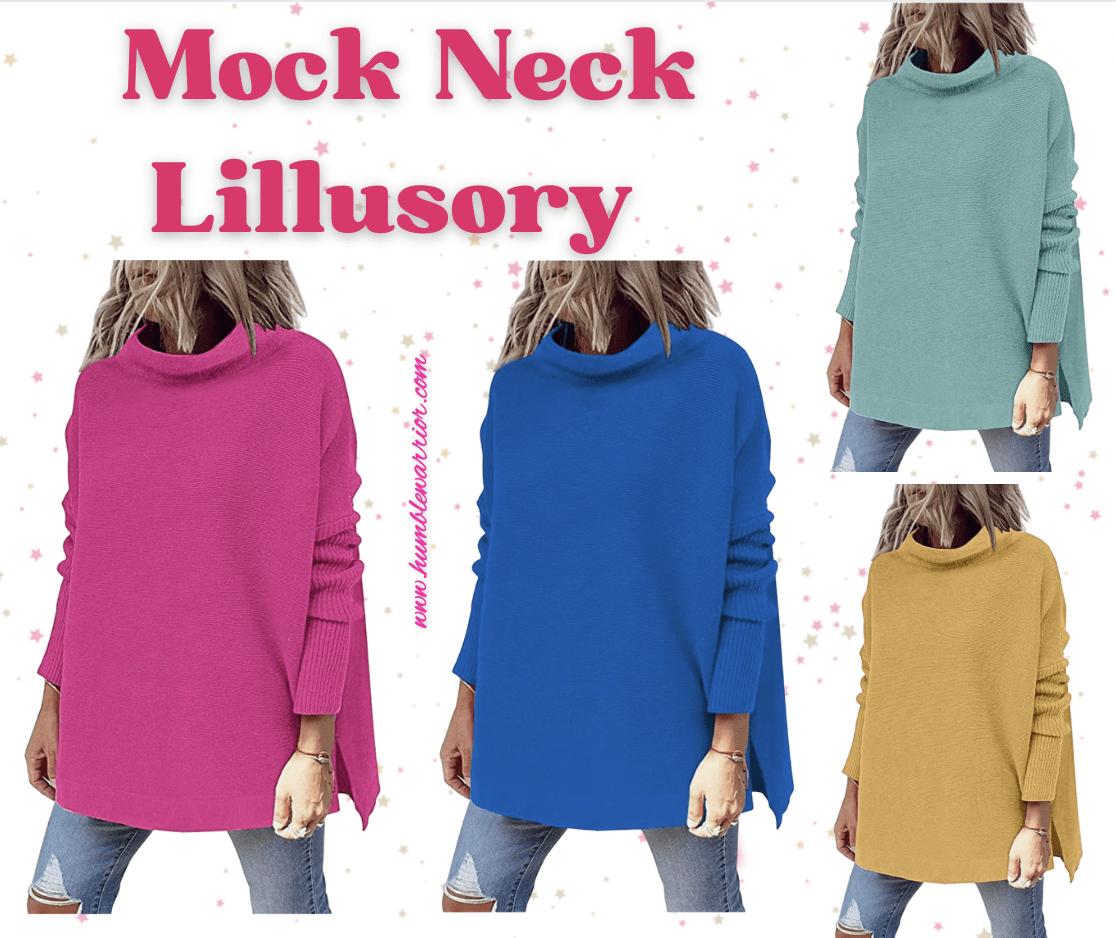 LILLUSORY Mock Neck Sweater Savings! - Home of The Humble Warrior