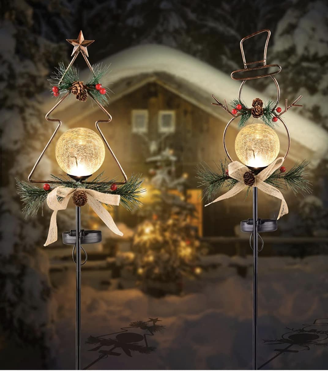 FESTIVE HOLIDAY STAKE LIGHTS! Home of The Humble Warrior