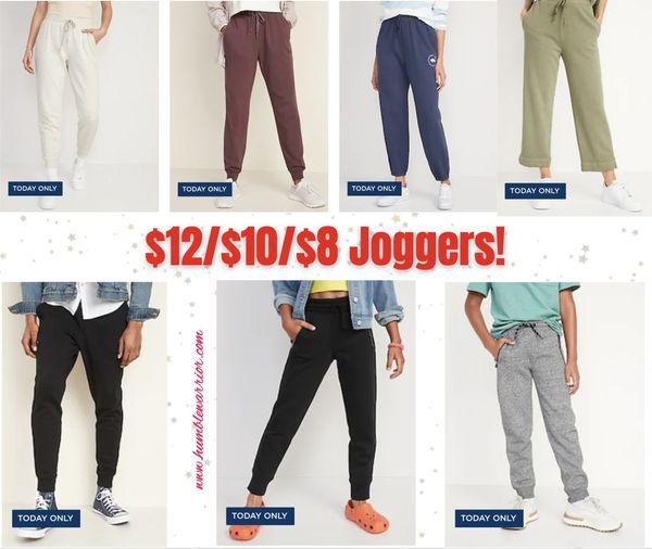 old navy fleece joggers
