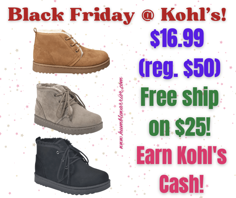 Kohls black sales friday boots