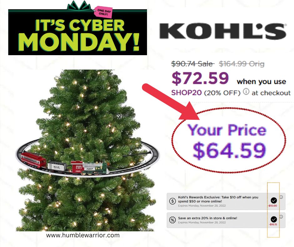 IT'S CYBER MONDAY AT KOHL'S!! Home of The Humble Warrior