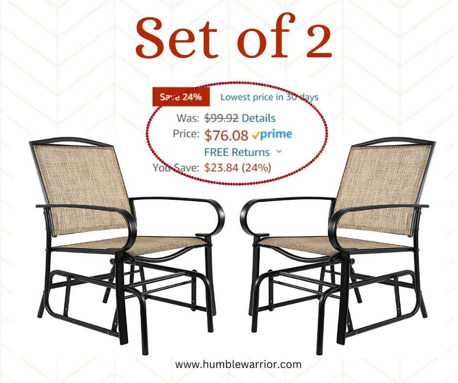 Glider Chair set! Home of The Humble Warrior