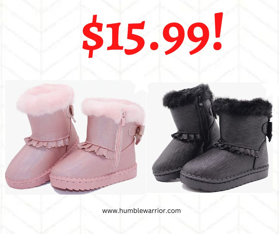 Glitter winter boots for girls! Home of The Humble Warrior
