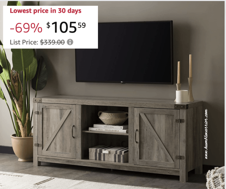 Walker Edison TV Stand! Home of The Humble Warrior