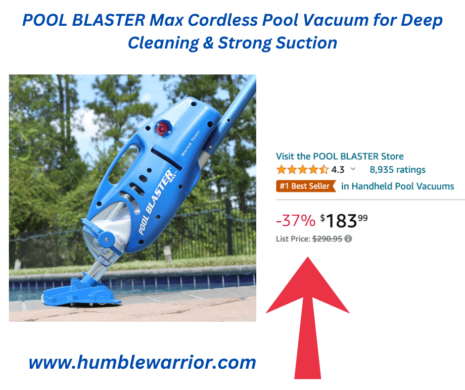 POOL BLASTER Max Cordless Hoseless Pool Vacuum Home of The Humble Warrior