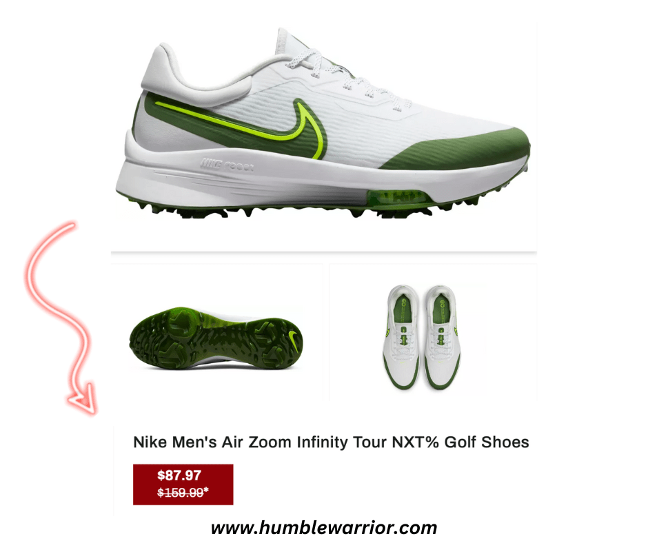 men's air zoom infinity tour spiked golf shoe