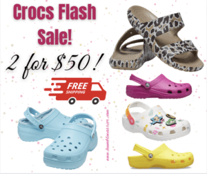 Crocs 2 for 45 deals sale