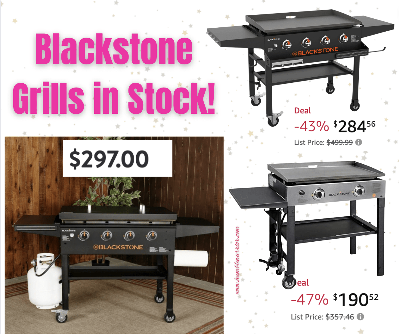 Blackstone Grills in Stock! Home of The Humble Warrior