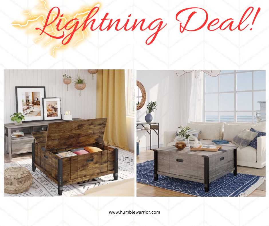 Farmhouse Lift Top Coffee Tables with storage! Home of The Humble Warrior