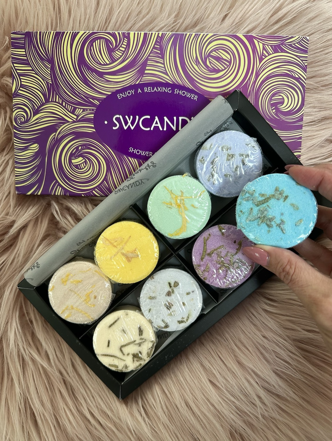 SWCANDY Aromatherapy Shower Steamers 8 pcs Bath Bombs Shower Bombs with Essential Oils Relaxation Home SPA