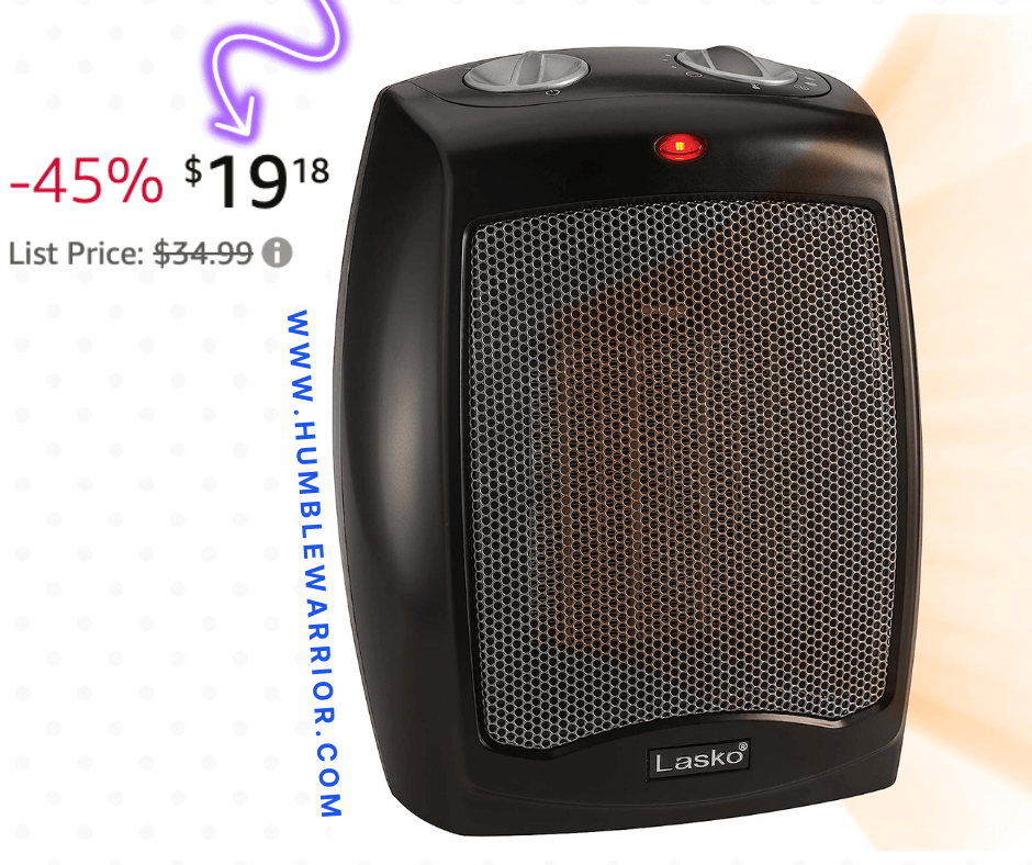 Lasko Ceramic Tabletop Space Heater! Home of The Humble Warrior