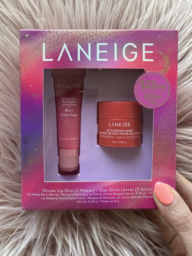 Laneige Divine Lip Duo Lip Glowy Balm and Lip Sleeping Mask Holiday